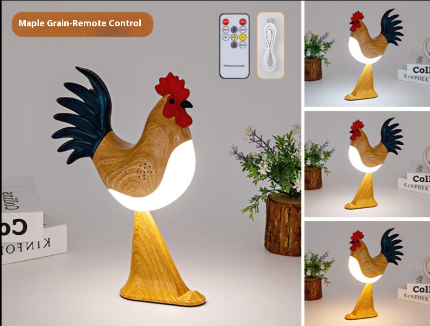 LED Rooster Night Light Touch Lamp - Image 5