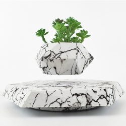 Levitating Plant Pot Marble Color Floating Planter Magnetic Levitation Bonsai Pot Office Home Decoration Kids Birthday Gift Home Decor
