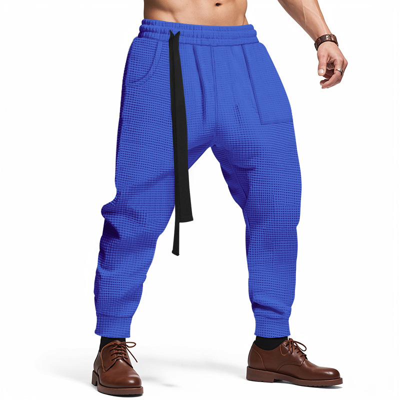 Men’s Casual Waffle Hip-Hop Jogger Pants - Image 2