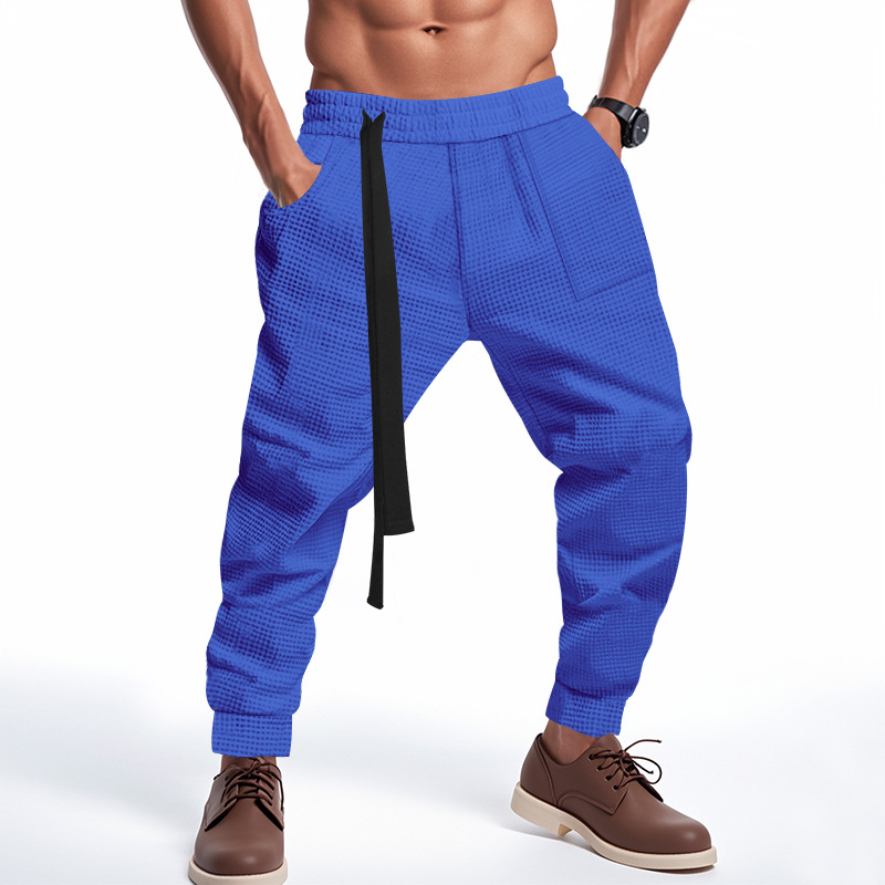 Men’s Casual Waffle Hip-Hop Jogger Pants - Image 4