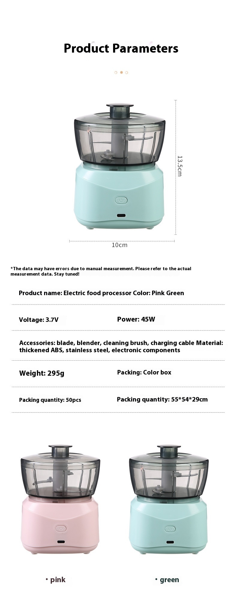 New Minced Meat Household Small Electric Multi - function Food Processor