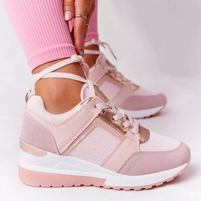 Women’s Plus Size Platform Wedge Sneakers - Image 2