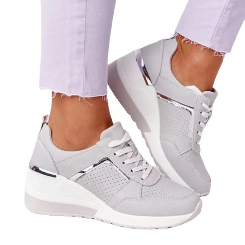 Women’s Plus Size Platform Wedge Sneakers - Image 6