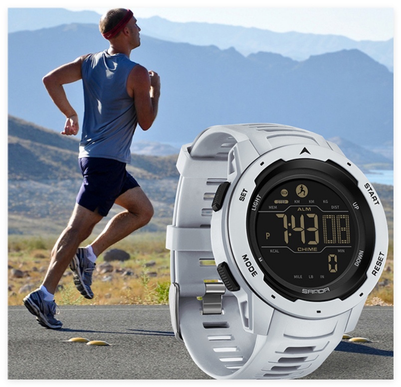 Sanda Calories Waterproof Multifunctional Shockproof Smart Men's And Women's Watch