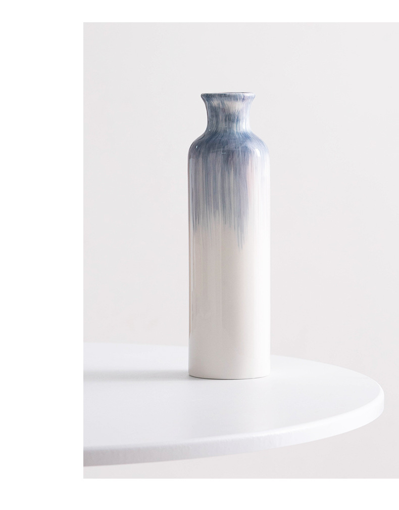 Shu Men Hand Painted Blue Simple Ceramic Vase