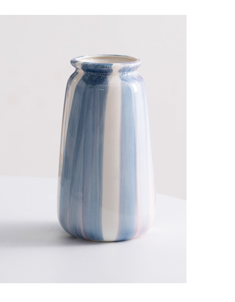 Shu Men Hand Painted Blue Simple Ceramic Vase