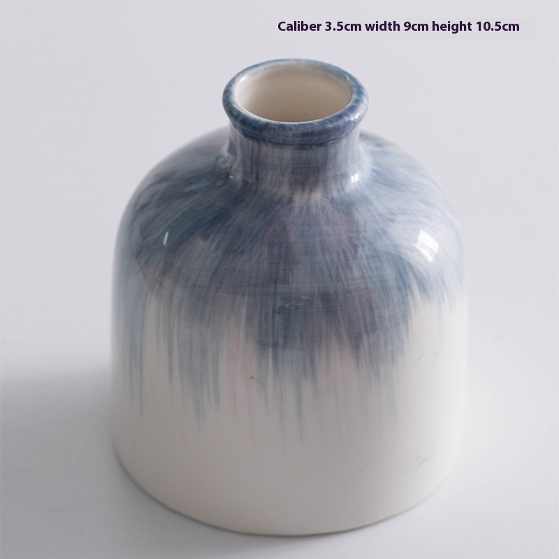 Shu Men Hand Painted Blue Simple Ceramic Vase