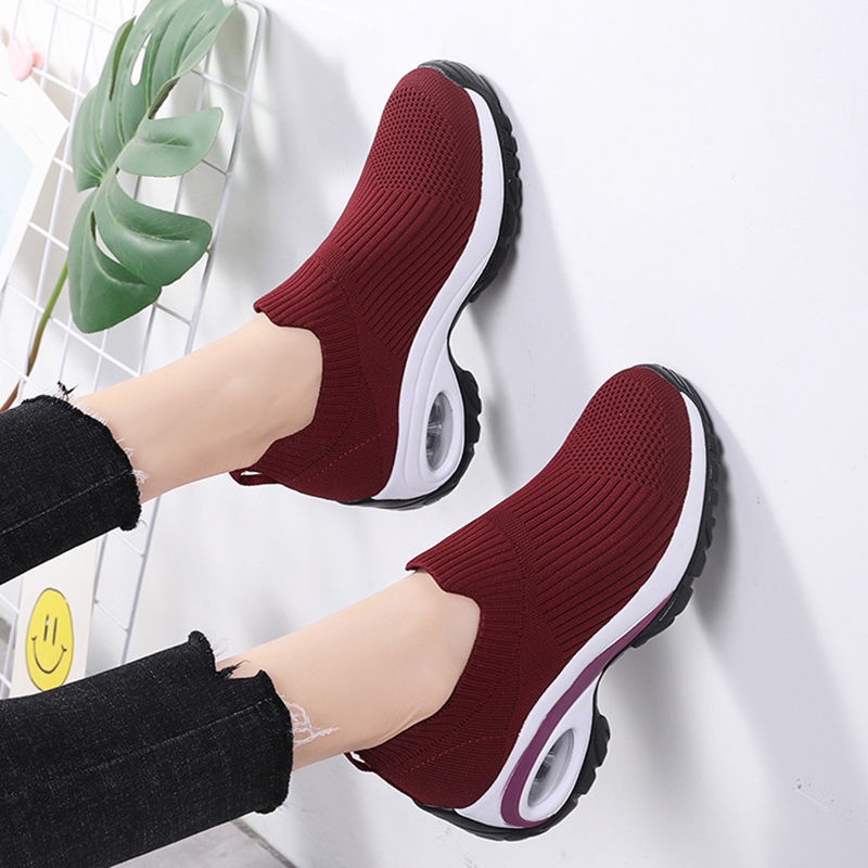 Sneakers Women Air Cushion Mesh Breathable Running Sports Shoes