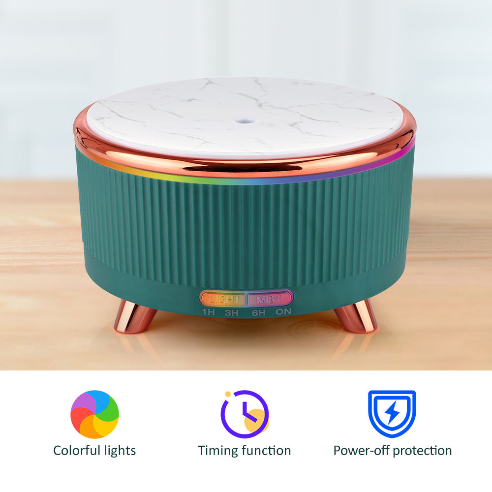 Ultrasonic Aroma Diffuser Wood Grain Home Mini 500ml Humidifier Desktop Large Capacity Essential Oil Diffuser