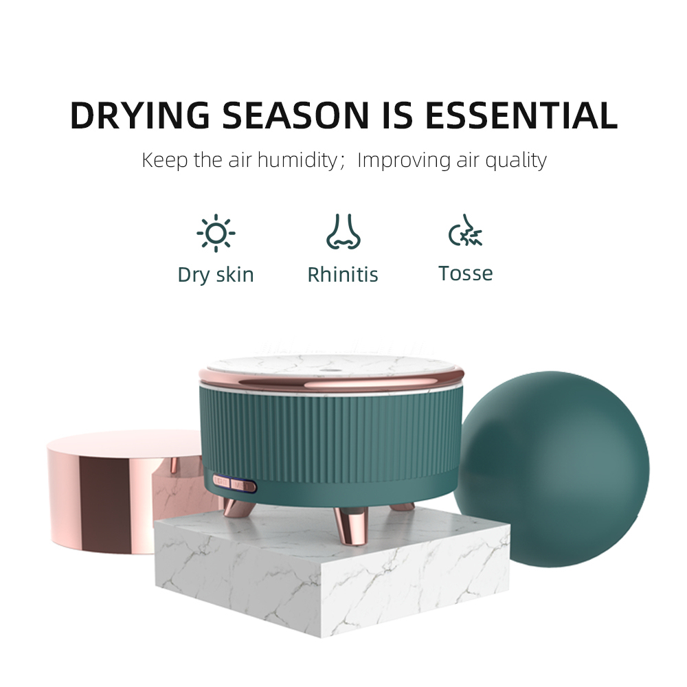 Ultrasonic Aroma Diffuser Wood Grain Home Mini 500ml Humidifier Desktop Large Capacity Essential Oil Diffuser