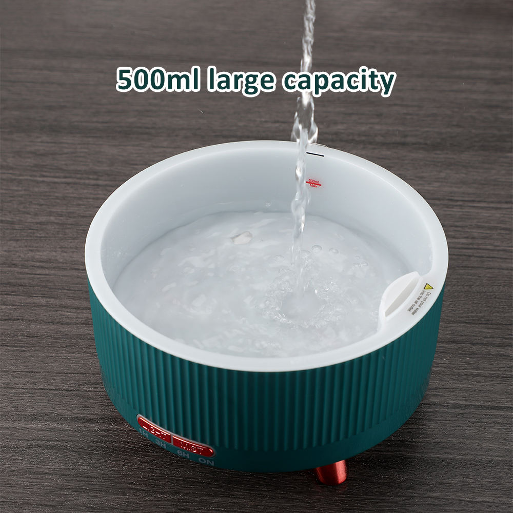 Ultrasonic Aroma Diffuser Wood Grain Home Mini 500ml Humidifier Desktop Large Capacity Essential Oil Diffuser