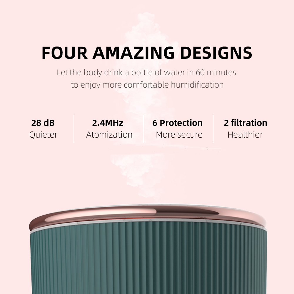 Ultrasonic Aroma Diffuser Wood Grain Home Mini 500ml Humidifier Desktop Large Capacity Essential Oil Diffuser