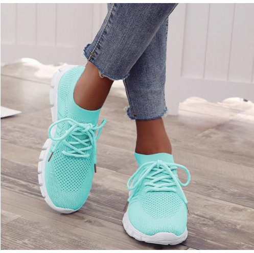 Women's Breathable Sneaker High - cut Lace - up Platform Casual Shoes