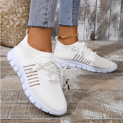 Women's Breathable Sneaker High - cut Lace - up Platform Casual Shoes