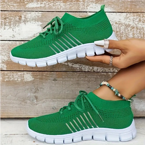 Women's Breathable Sneaker High - cut Lace - up Platform Casual Shoes